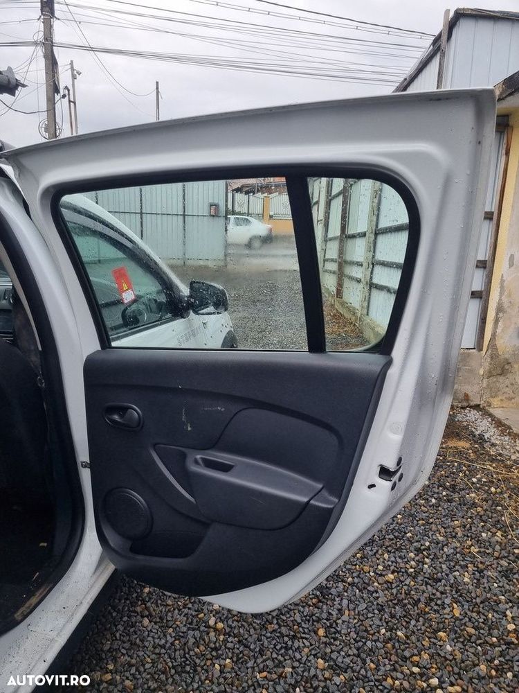 Usa Dreapta Spate Dacia Sandero 2 Stepway 2012 - 2016 SUV 4 Usi Glacier White 369 (1360) - 2