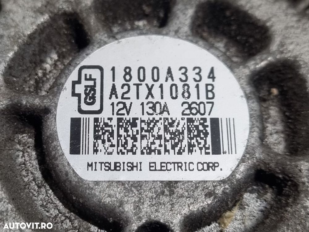 Alternator Mitsubishi ASX Facelift 2012 1.8 D 2012 - 2016 150CP 1789CC 4N13 Euro5 (1259) ... - 4