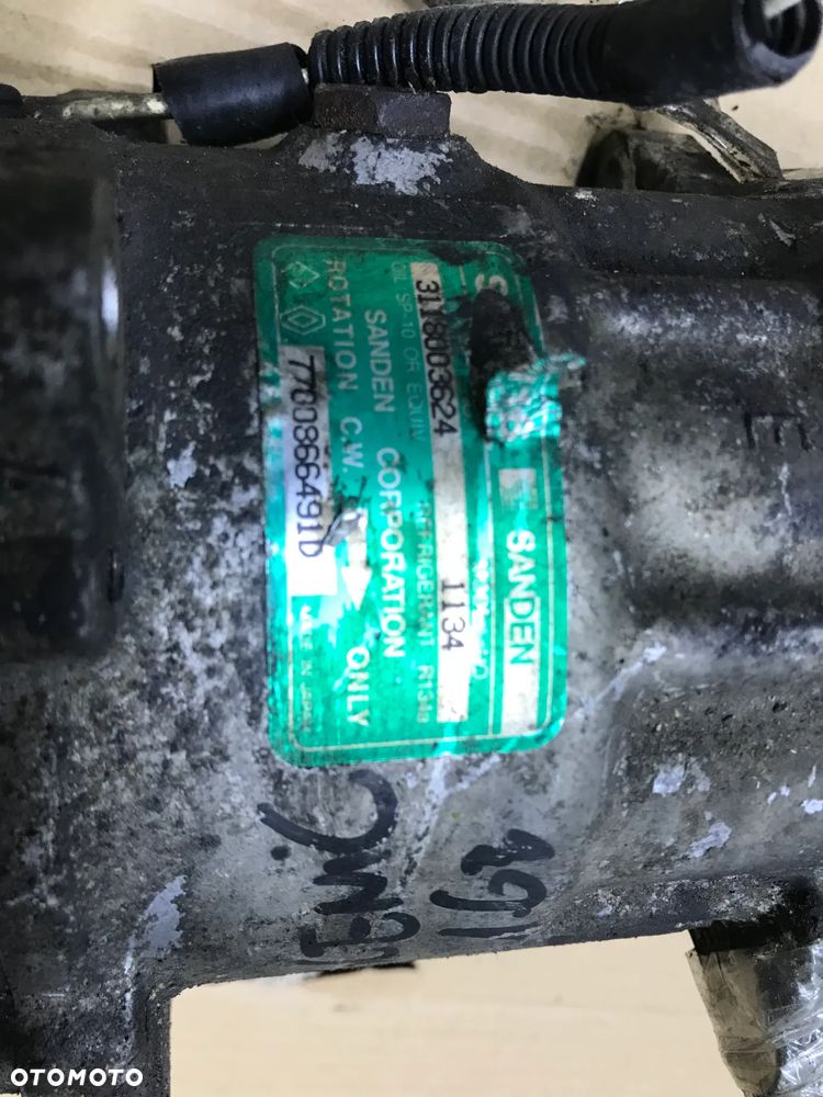 Kompresor klimatyzacji Renault Scenic Megane Clio Laguna sprężarka 7700866491D - 4