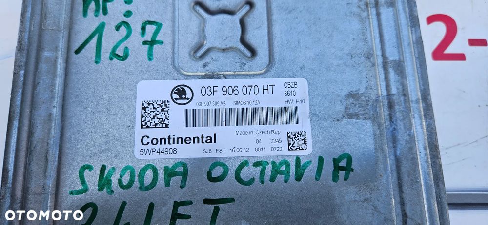 Skoda Octavia II 1.2 TSI 77KW CBZB Zestaw Startowy Do Odpalenia auta Komputer Licznik Zegary Stacyjka moduł komfortu 1Z0920803Q 1K0937087AE 03F906070HT - 3
