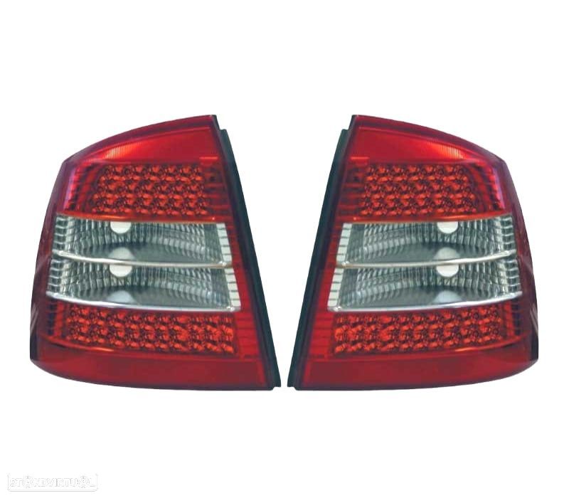 FAROLINS TRASEIROS LED OPEL ASTRA G 2P 4P 97-04 VERMELHO FUMADOS - 1
