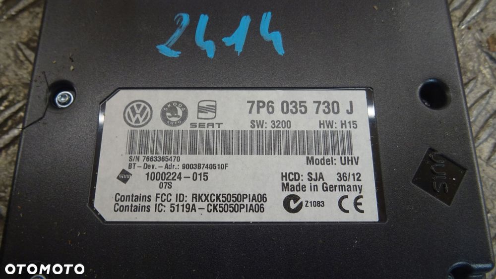 moduł bluetooth 7p6035730j vw touran 1t caddy 2k altea octavia ii yeti - 4