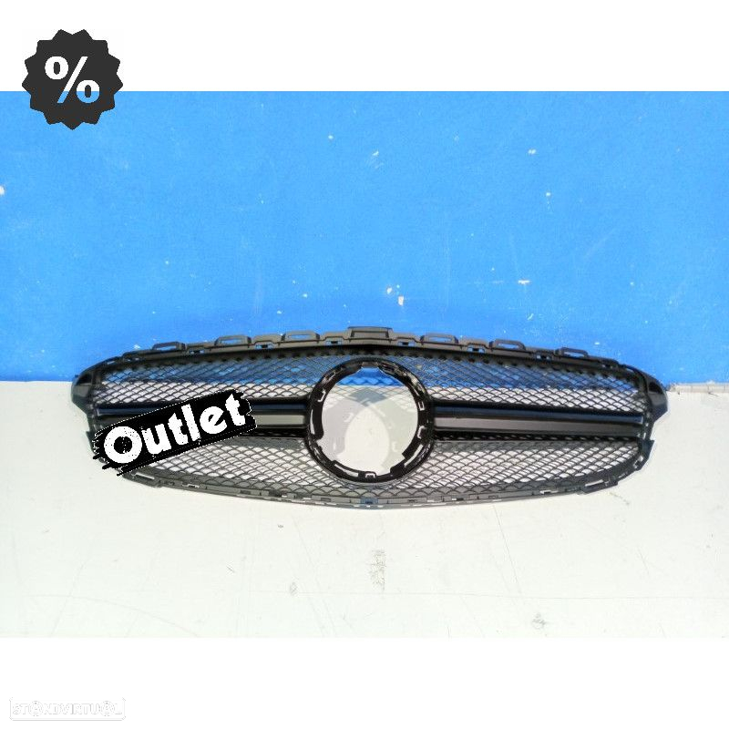 C030021C1 GRELHA FRONTAL MERCEDES W205 FACELIFT 18- LOOK AMG PRETO BRILHANTE - 5