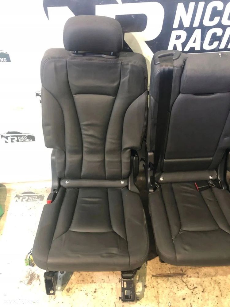 FOTELE KANAPA TYŁ SKÓRA AUDI Q7 4M 7-OSOBOWE GRZANE - 5