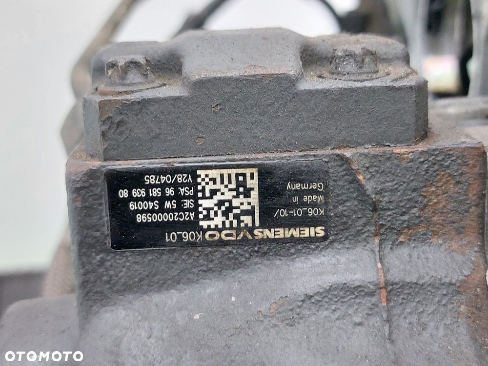 Silnik słupek diesel Peugeot 407 2.0HDI 136KM 2004-2008 KOD:RHR 9658193980 - 4