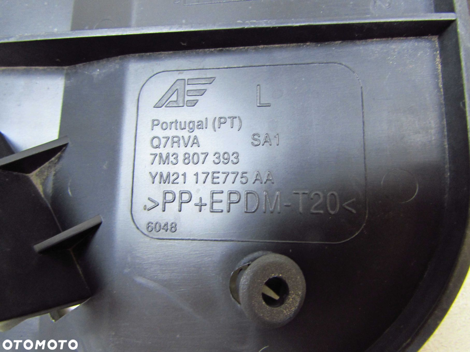 VW SHARAN 01-10 SLIZG MOCOWANIA ZDERZAKA LEWY TYL 7M3807393 YM21-17E775-AA - 5