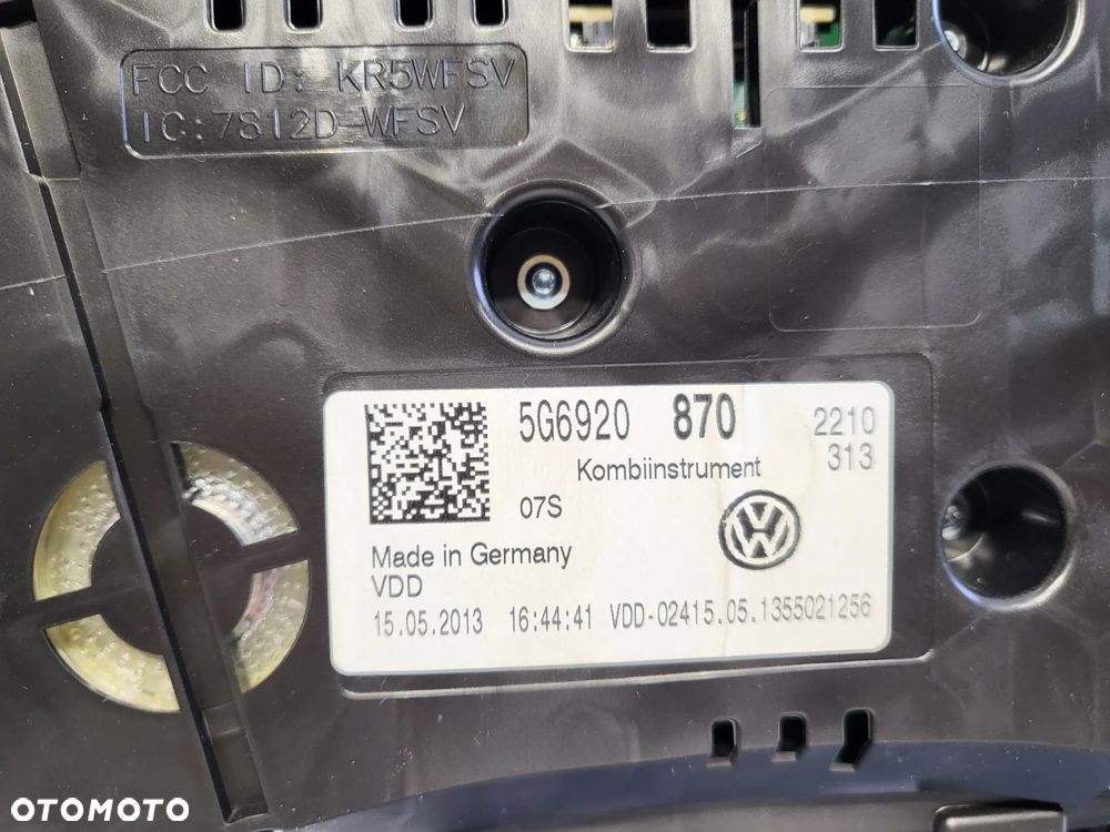 VW GOLF VII GTI LICZNIK ZEGARY 5G6920870 EUROPA - 5