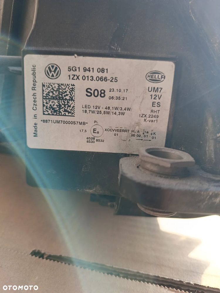 Full Led przedni lewy prawy VW Golf VII 7 lift lampa prawa lewa 5G1 - 4
