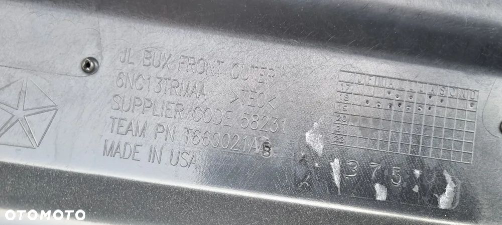 Jeep WRANGLER IV JL 2017- zderzak przód oryginał MA483 - 11