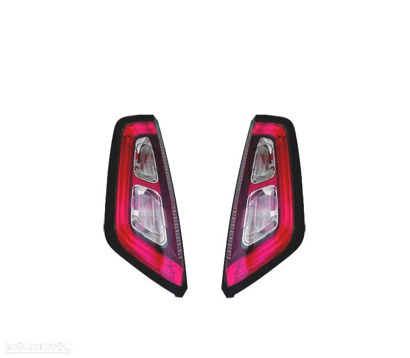 FAROLINS PARA FIAT PUNTO EVO 09- LED QUADRO VERMELHO - 1