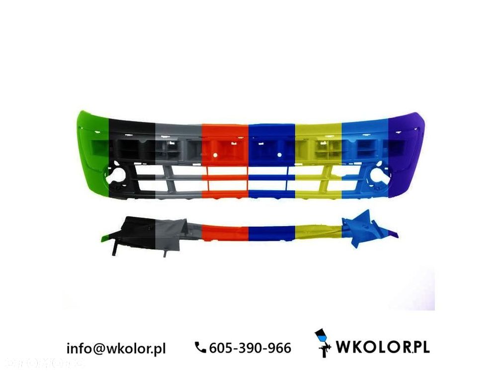 NOWY ZDERZAK NISSAN KUBISTAR 2003-2008 LAKIEROWANY W KOLOR - 1