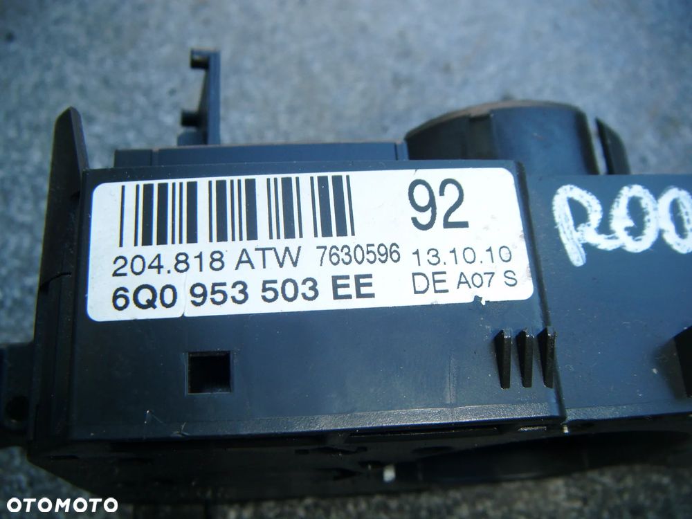 skoda roomster 10r włącznik zespolony- pająk  6q0953503ee - 2