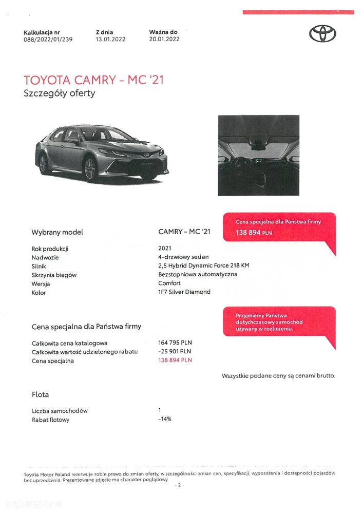 Toyota Camry 2.5 Hybrid Comfort CVT - 15