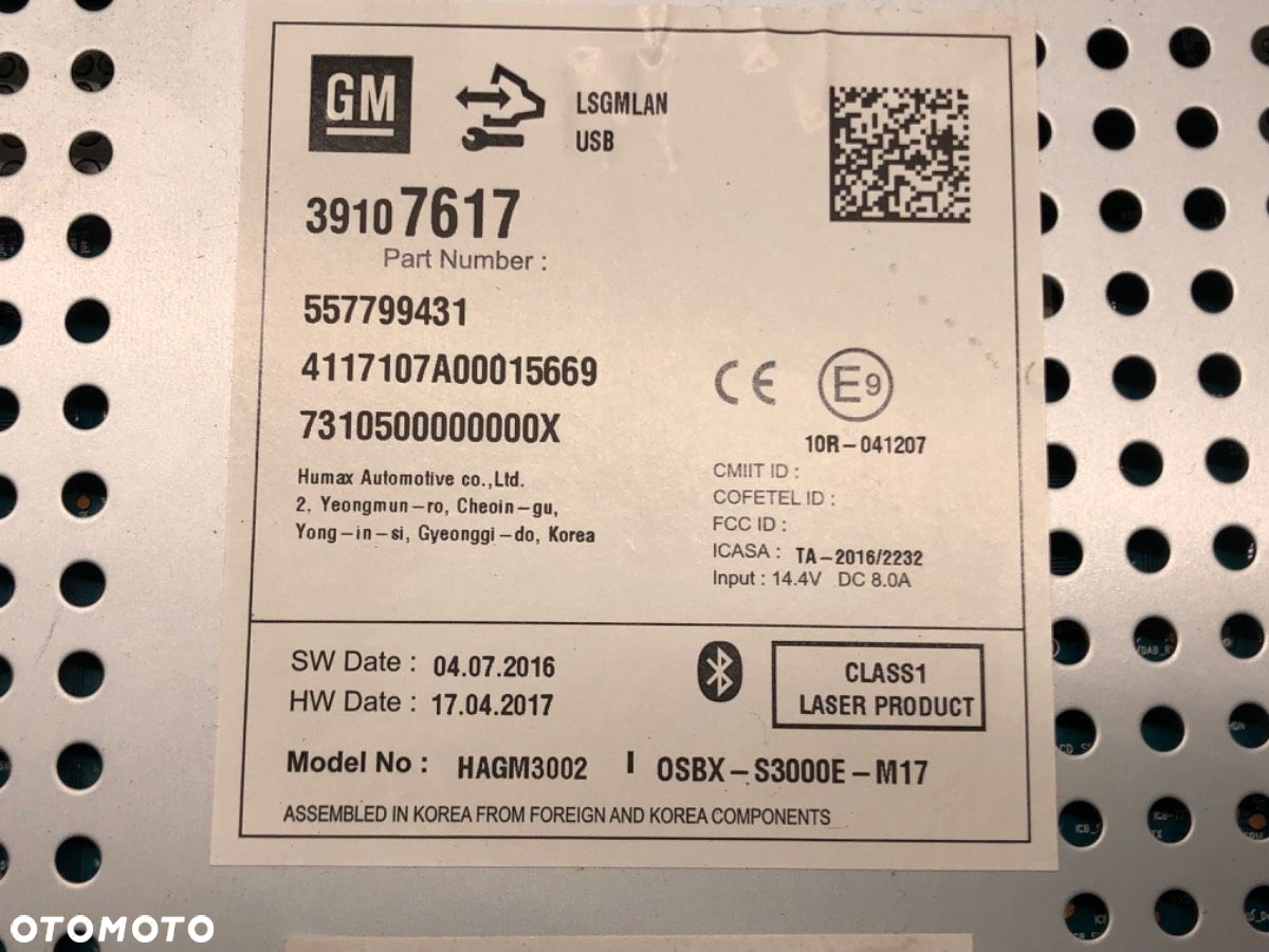 RADIO NAWIGACJA - 521.00 PLN - OPEL ASTRA J sedan 2012 - 2022 1.4 LPG (69) 103 kW [140 KM] Benzyna / - 5