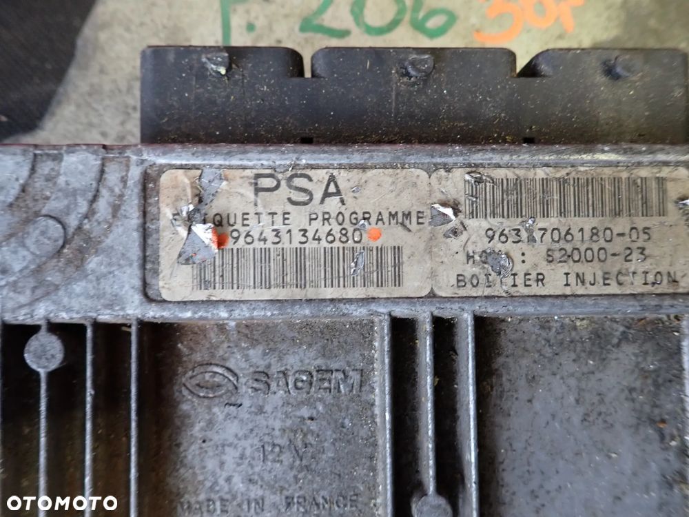 PEUGEOT 206 STEROWNIK SILNIKA KOMPUTER 9643134680 - 2