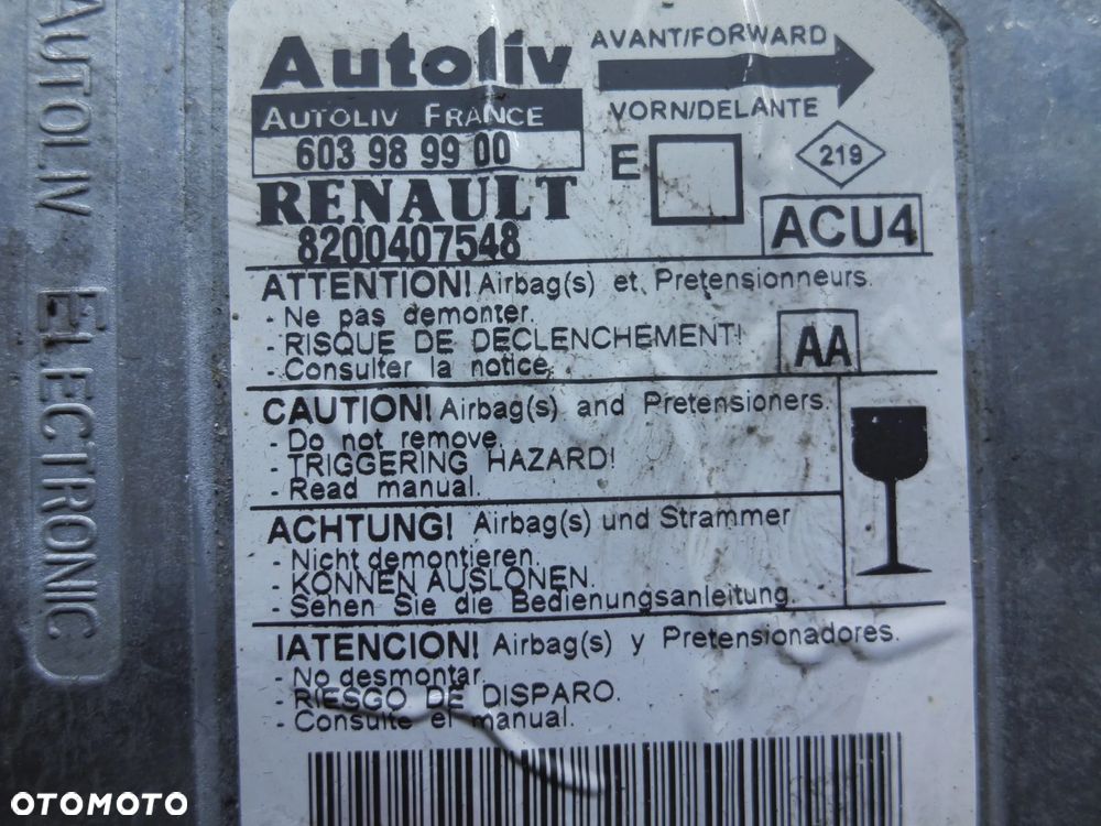 RENAULT MEGANE II CABRIO MODUŁ SENSOR AIRBAG 8200407548 - 2