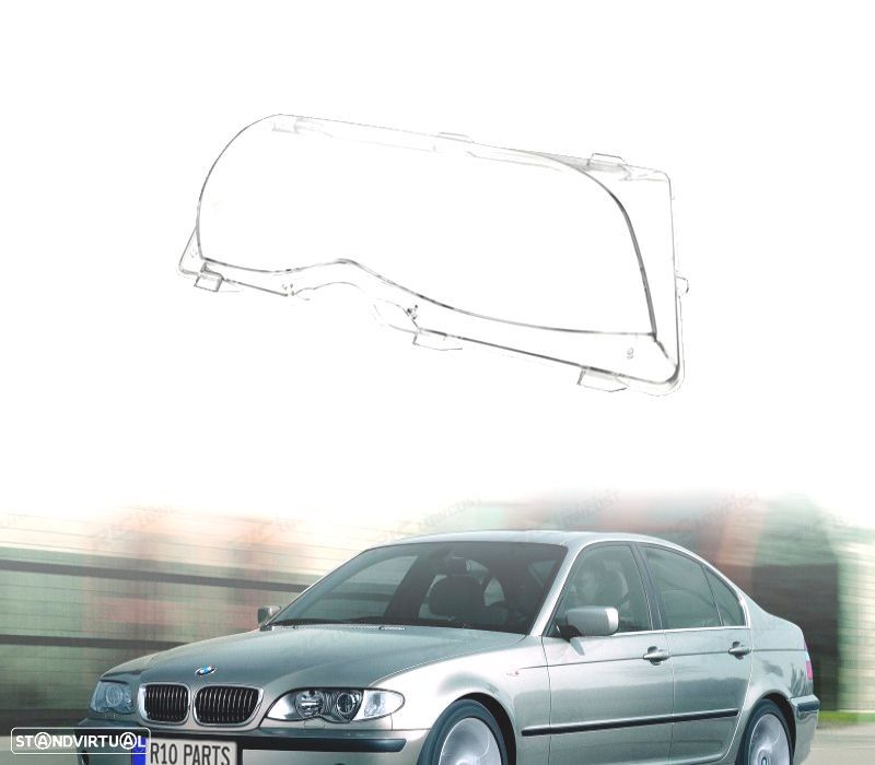 VIDRO FARÓL OPTICA FRONTAL DIREITA BMW E46 BERLINA TOURING 01-05 - 1