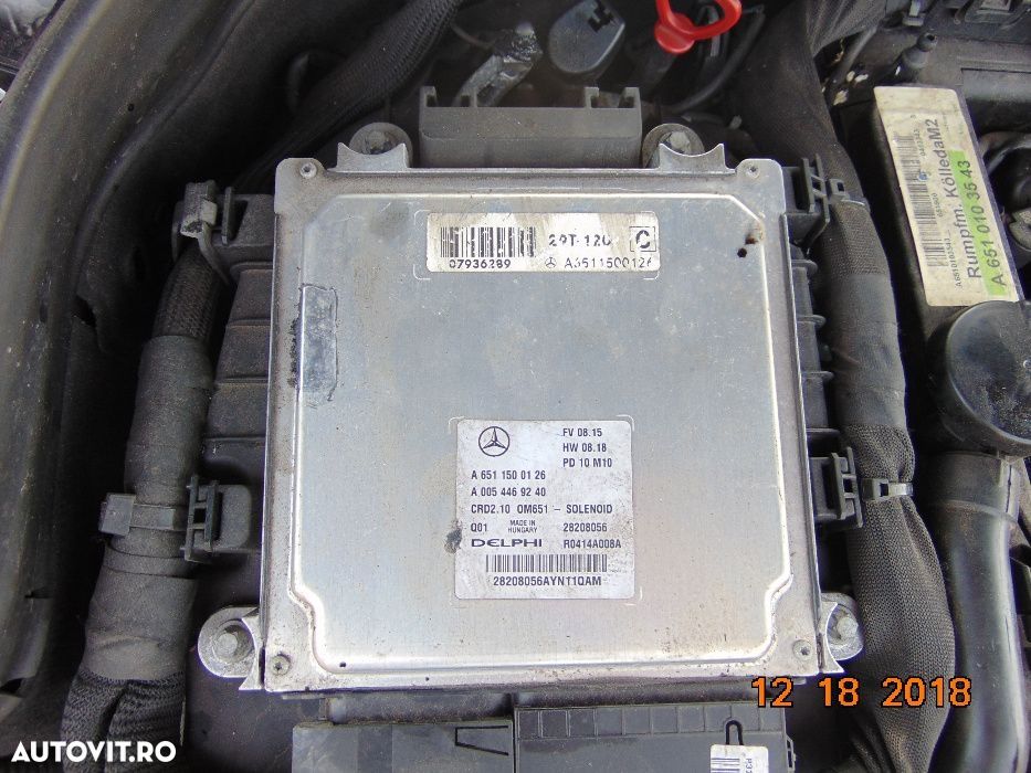 Calculator motor Mercedes C Class W204 ECU motor 2.2cdi euro 5 automat - 1