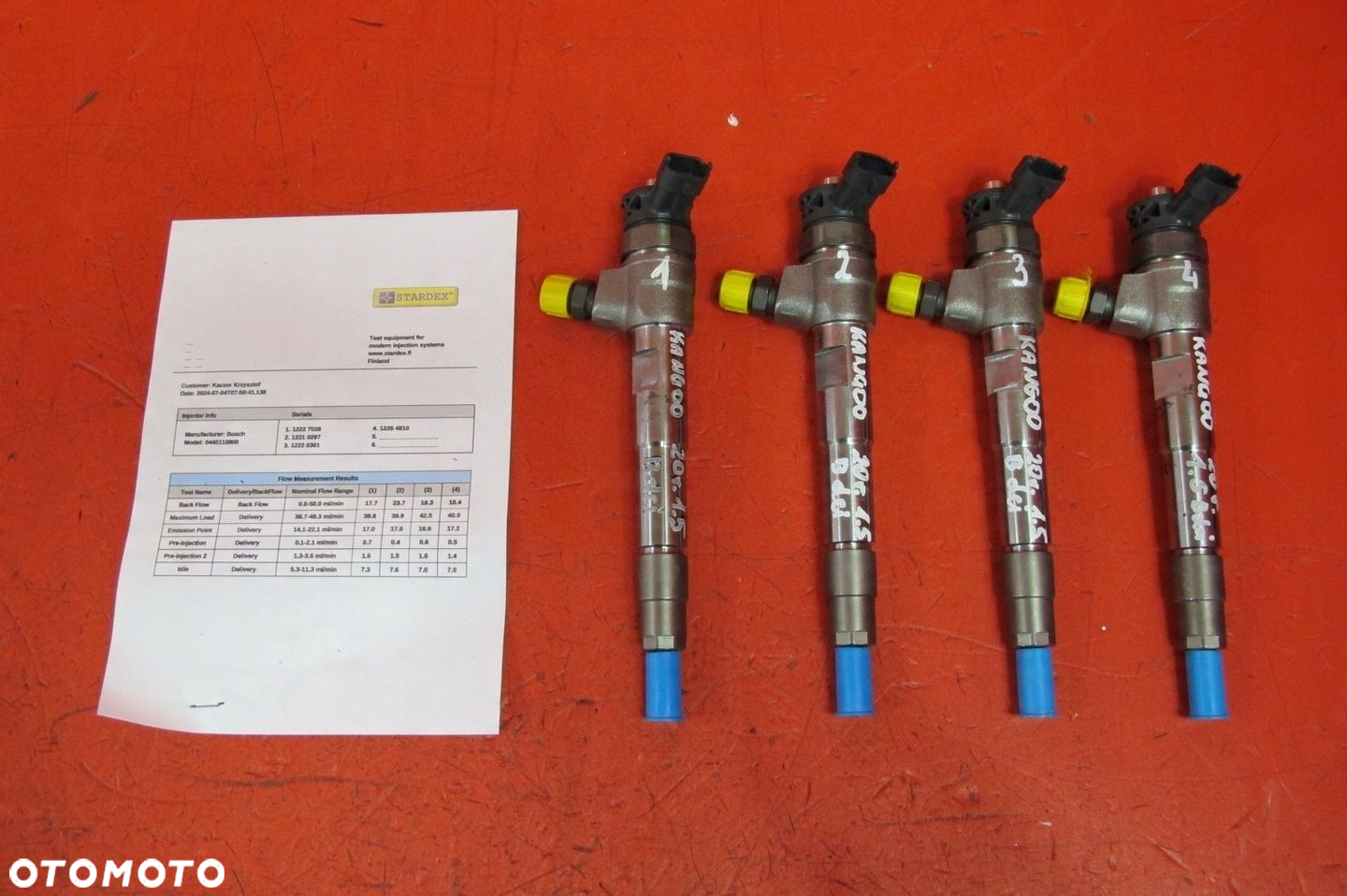 RENAULT KANGOO 3 II 2 III WTRYSKIWACZE 1.5 BLUE DCI 0445110800 K9K872 - 2