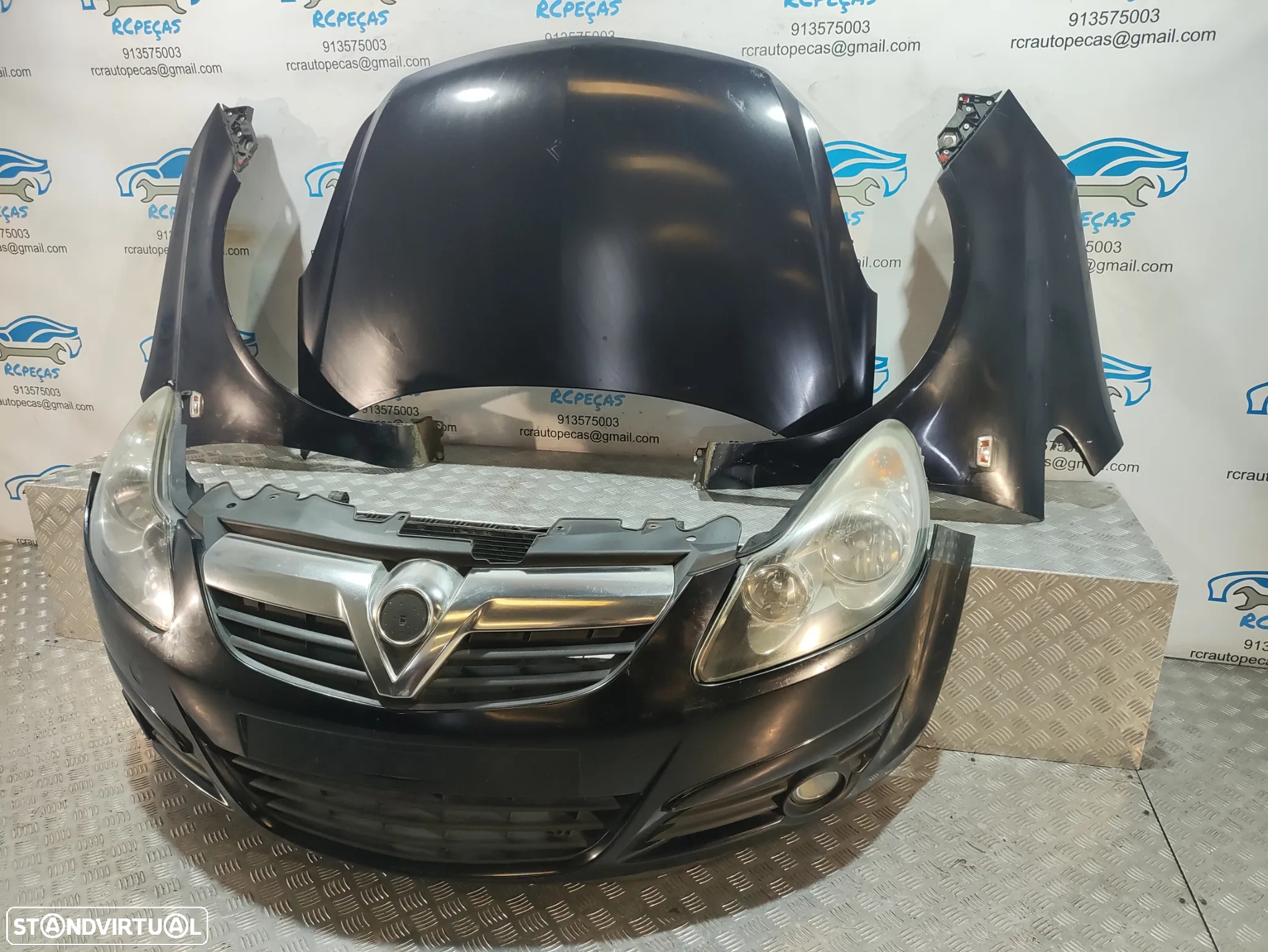 FRENTE COMPLETA OPEL CORSA D S07 CAPOT PARACHOQUES GUARDA-LAMAS OTICAS RADIADOR VENTILADOR FRENTE FIBRA REFORÇO - 3