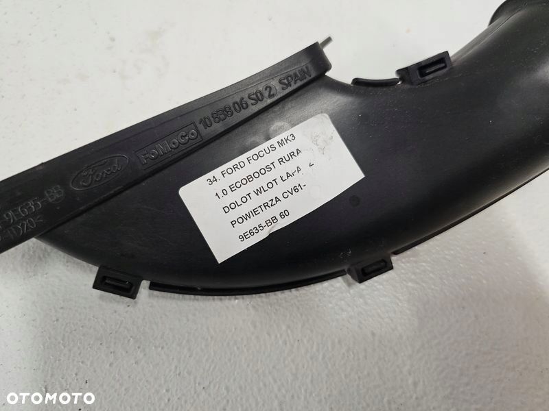 ford focus mk3 1.0 ecoboost rura dolot wlot łapacz powietrza cv61-9e635-bb - 3