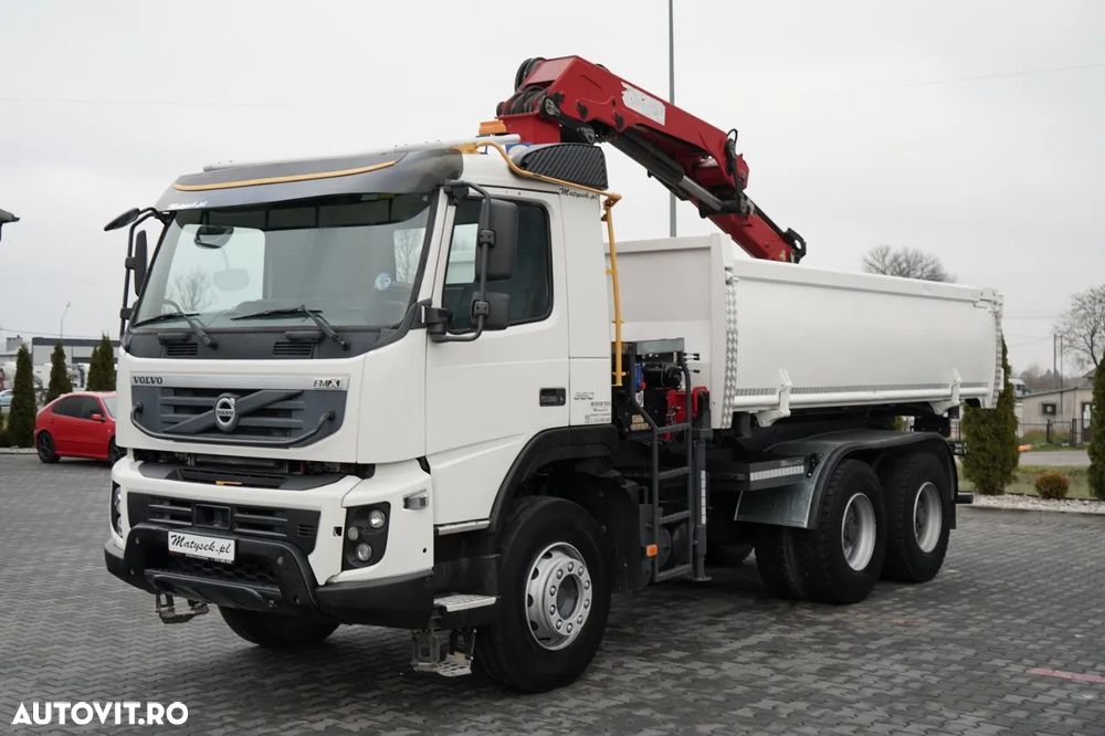 Volvo FMX 380 / 6x4 / BASCULATOR + HDS HMF 1820 K2 / HYDRODOLTA / RADIOCOMANDĂ / GRAPPA / ROTATOR / - 9
