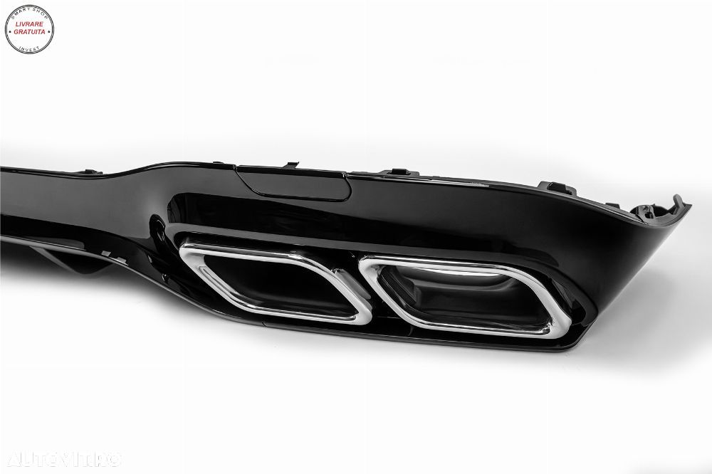 Difuzor Bara Spate Mercedes E-Class W213 S213 Sport Line (2016-2019) Negru Lucios- livrare gratuita - 4