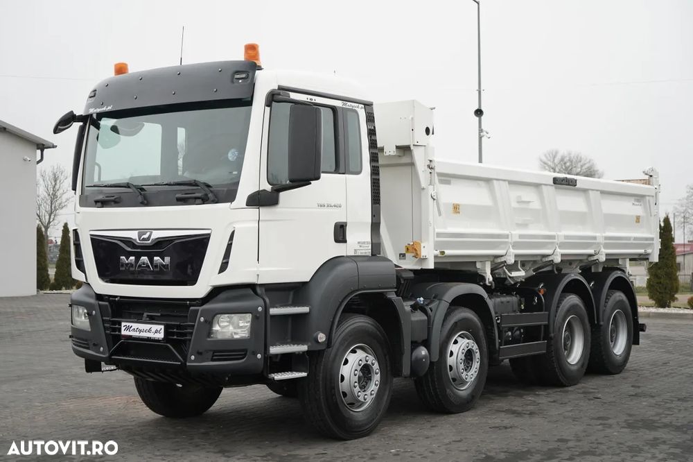 MAN TGS 35.420 / 8x4 / BASCULĂ DUBLĂ / HIDRODOXIE LATERALĂ / BORDMATIC / AUTOMATĂ - 10