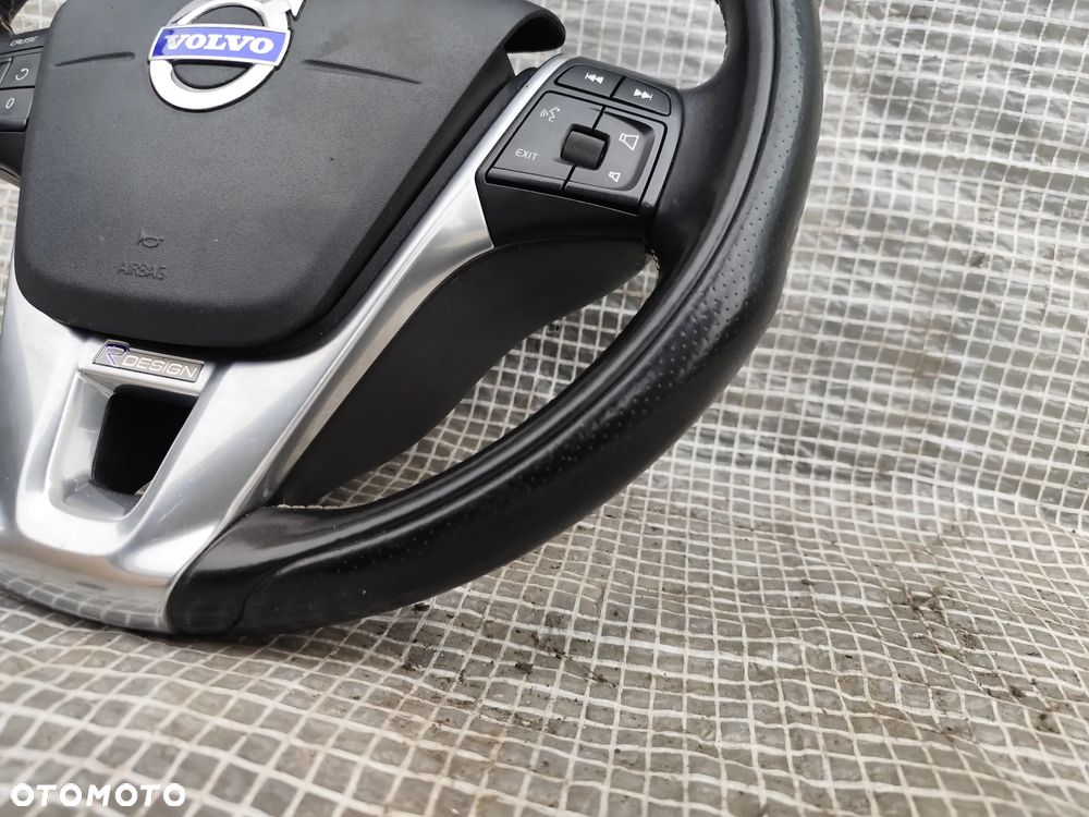 Volvo XC60 xc70 v70 s60 v60 I Lift 13-18 R-Design Kierownica Skóra Poduszka Airbag - 6