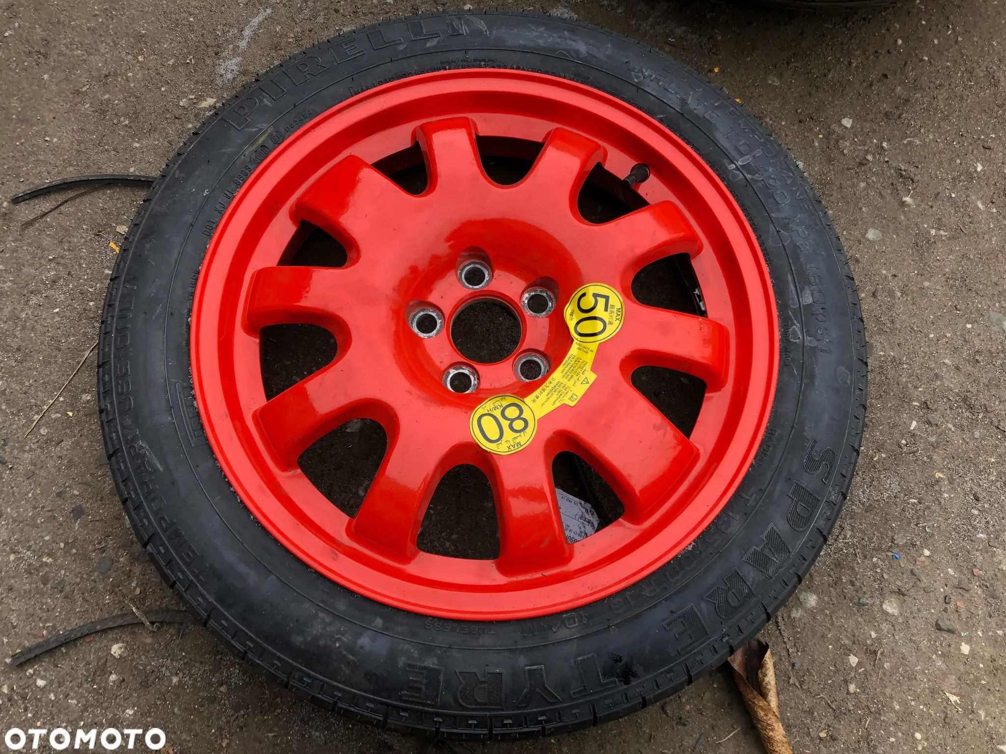 Koło dojazdowe 2R83-1007 OPONA PIRELLI 135/80 R18 JAGUAR XF X250 - 1