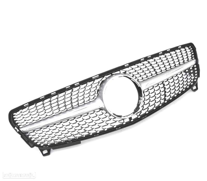 GRELHA FRONTAL MERCEDES CLASE A W176 16-18 CROMADO LOOK DIAMOND - 4