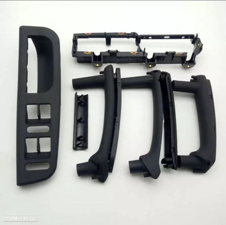 Conjunto Puxadores Interiores Volkswagen Passat B5 b5.5 3B 3BG - Preto - 1