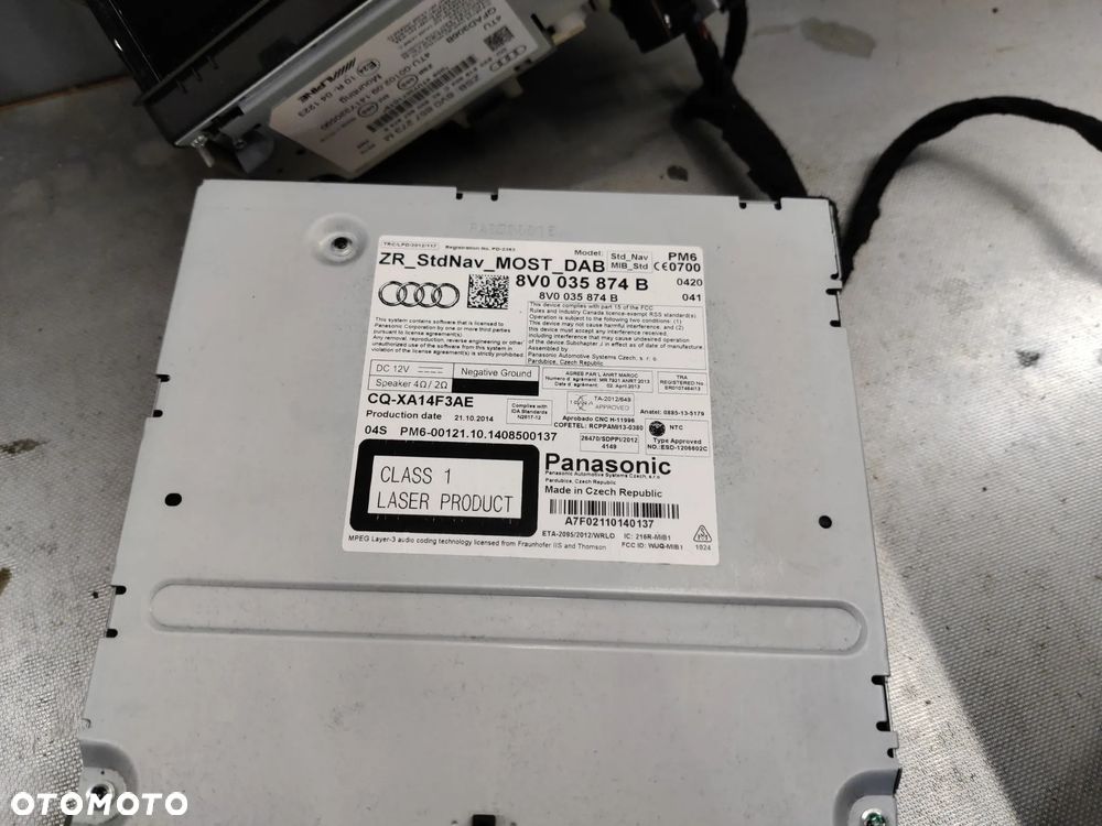 Radio Nawigacja Audi A3 8V Wyświetlacz Czytnik 8V0035874B 8V0857273M - 3