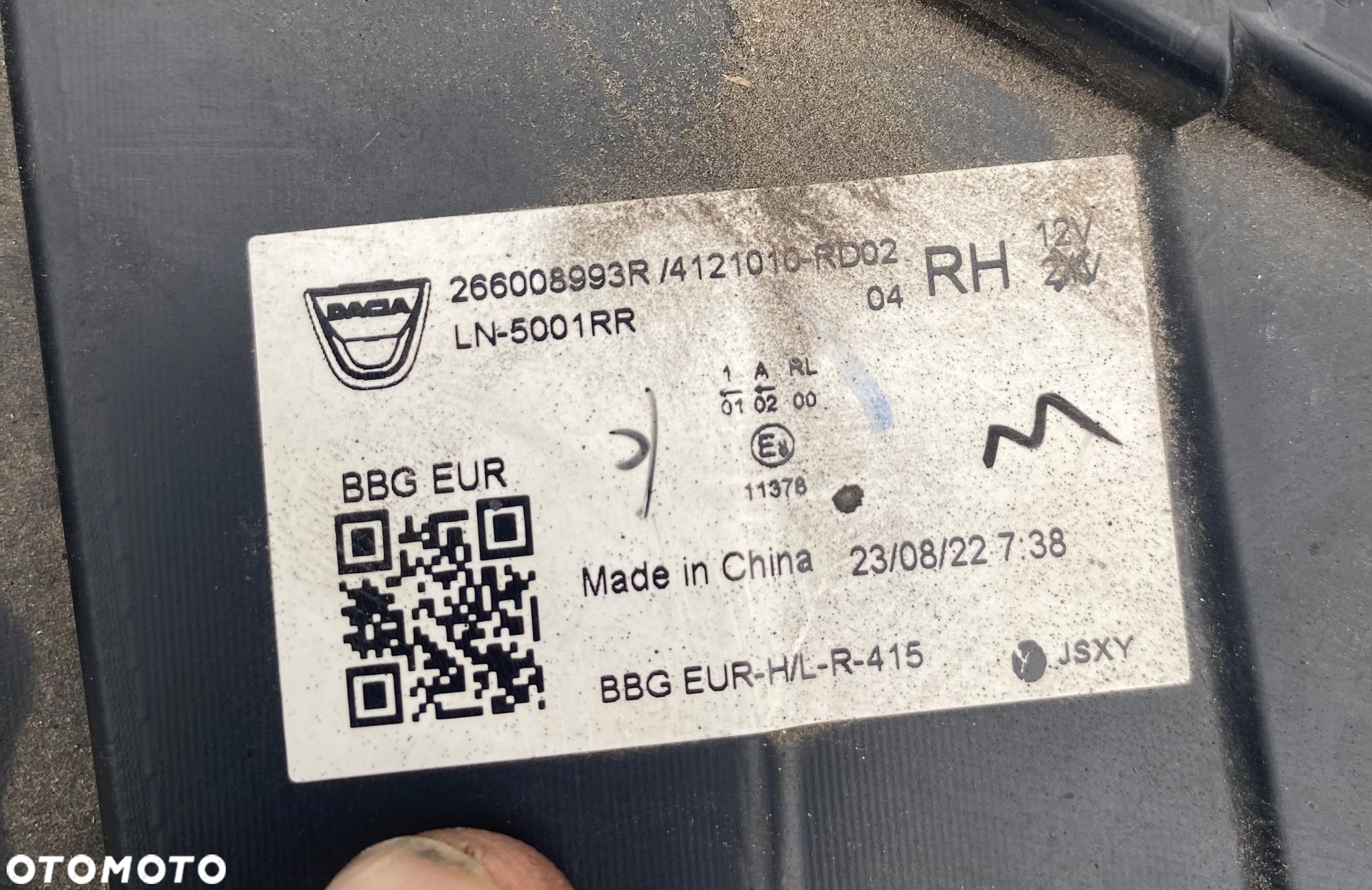DACIA SPRING IGŁA! KOMPLETNA LAMPA PRZEDNIA PRAWA REFLEKTOR PRAWY PRZÓD   266008993R DRL led Ledowa Wwa - 12