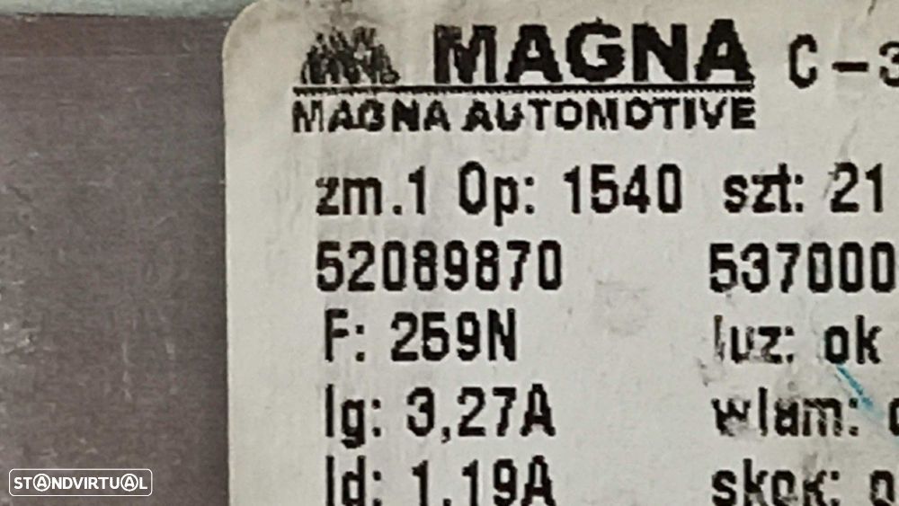 ELEVADOR FRENTE ESQUERDO FIAT NUOVA 500 (150) FIAT 500 HYBRID MY DOLCEVITA 1 BSG... - 2
