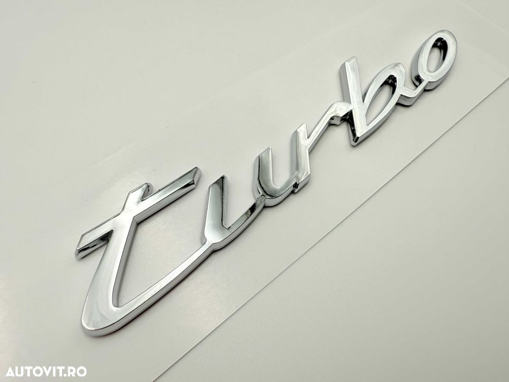 Emblema Compatibila PORSCHE TURBO model nou crom - 3