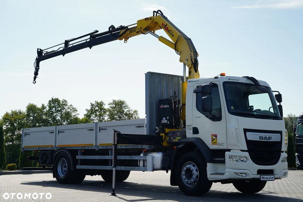 DAF LF 250 / 4X2 / SKRZYNIOWY - 7.3 + HDS HYVA HB 150X -E3 / STEROWANIE RADIOWE / ROTATOR / MAX UDŹWIG: 5200 KG / EURO 6 - 7