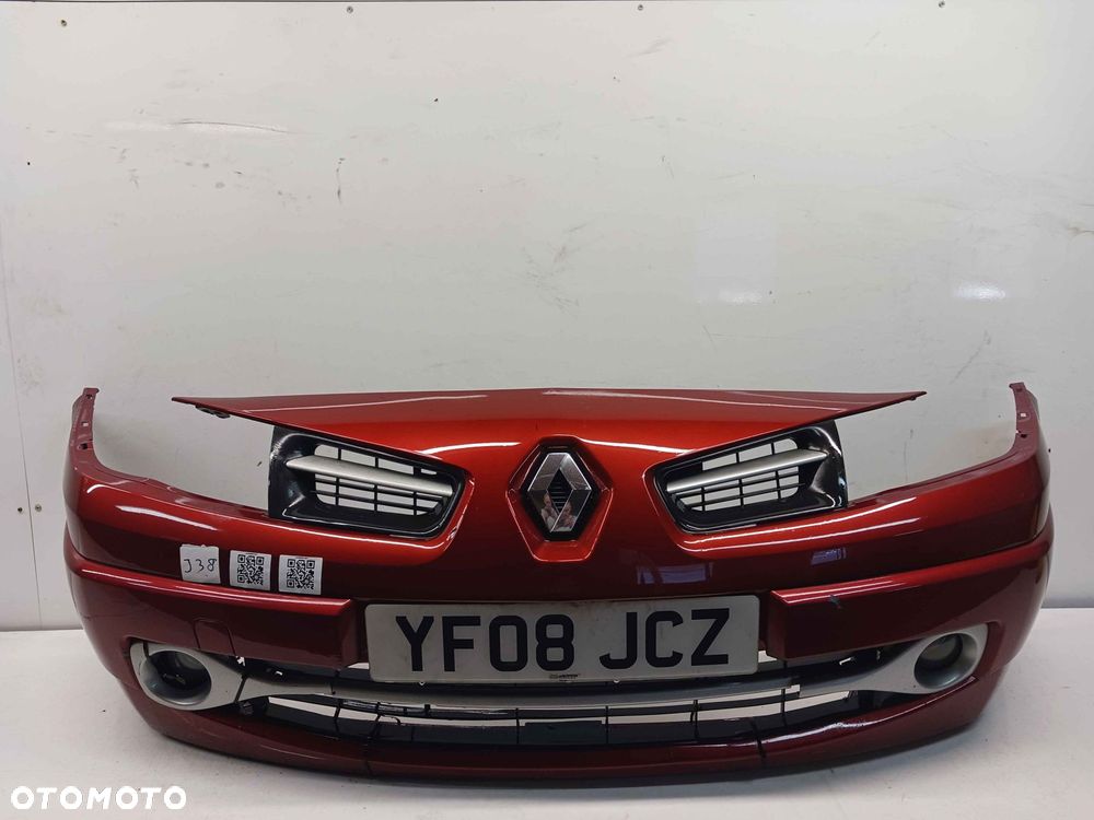 + ZDERZAK PRZÓD PRZEDNI RENAULT MEGANE 2 II LIFT FL TEB76 BORDO BORDOWY HALOGENY - 1
