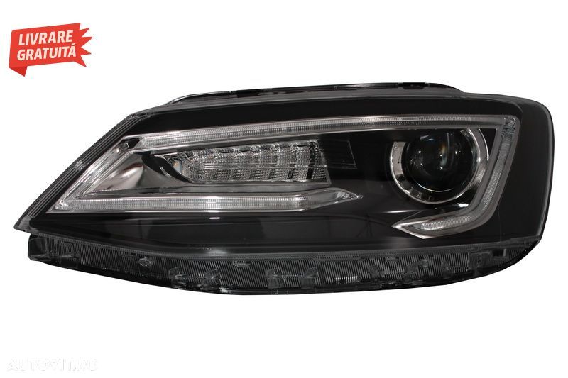 Faruri LED DRL VW Jetta Mk6 VI Non GLI (2011-2017) Semnal Dinamic Secvential Demon- livrare gratuita - 3