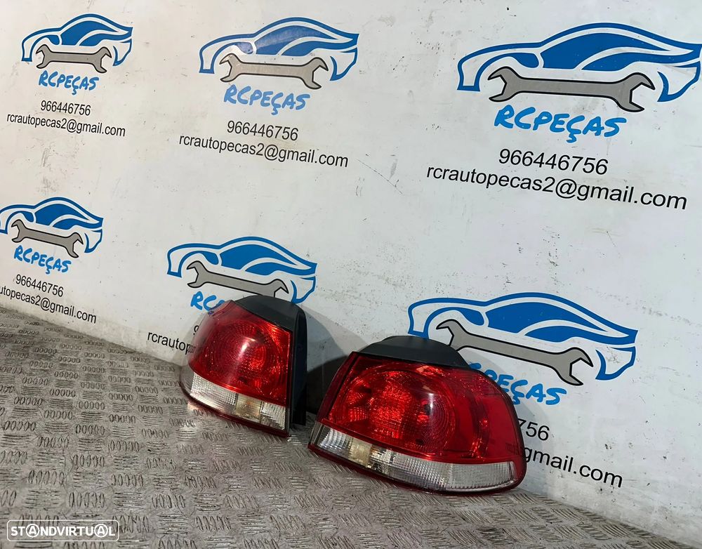 .Conjunto Farolins Tras Traseiro Direito Esquerdo Original Volkswagen VW Golf 6 Mk6 5K0945112 5K0945111 2008 a 2013 - 4