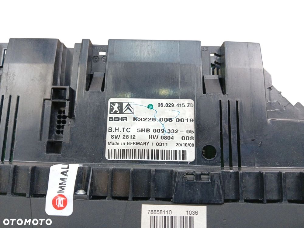 PANEL KLIMATYZACJI CITROEN C5 III (2008-2010) 2.0 16V 140KM 5HB009332 - 2