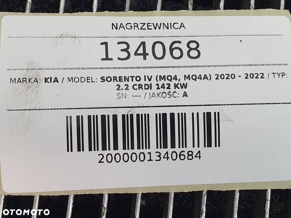 NAGRZEWNICA DMUCHAWA KOMPLETNA KIA SORENTO IV EU 97200P2221 - 9