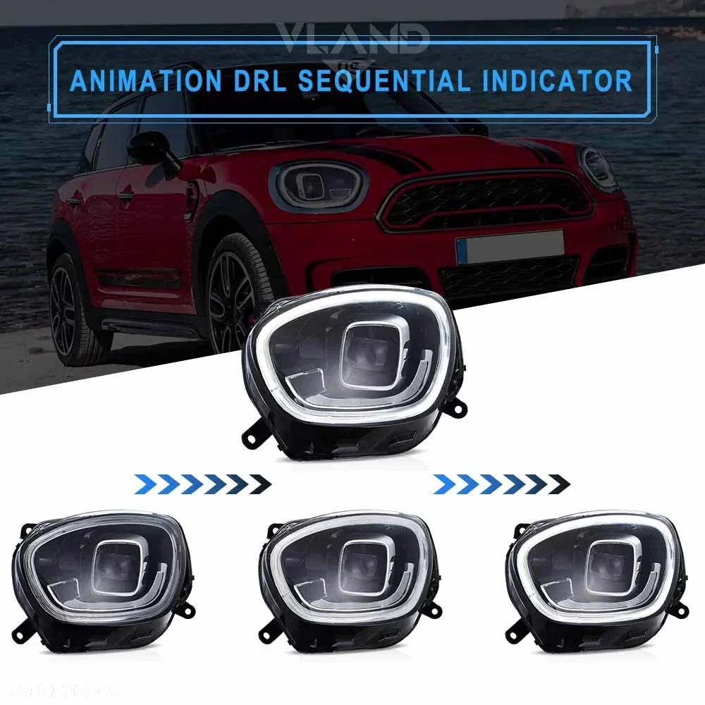 Reflektory Lampy kpl Full Led Diodowe Black Matrix Mini Countryman II 2 f60 - 7