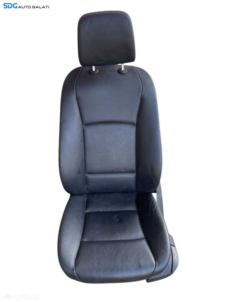 Scaun Piele Neagra cu Incalzire Stanga Fata Sofer BMW Seria 5 F10 F11 2009 - 2017 Cod 52107234966 52107266345 52109144893 52107230648 [B4800] - 1