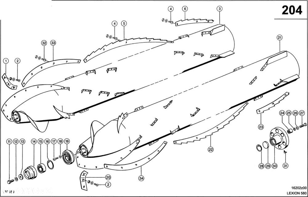 Claas Lexion 580 ROTOR PRA.  0007528712 (Rotory) - 1