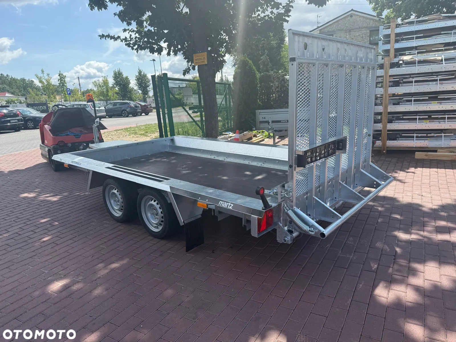 Martz Przyczepa do przewozu sprzętu budowlanego Martz Bau 3 350/2 350x160 3500kg 2 osie pod koparke koparka walec MOTOMUS od ręki - 6