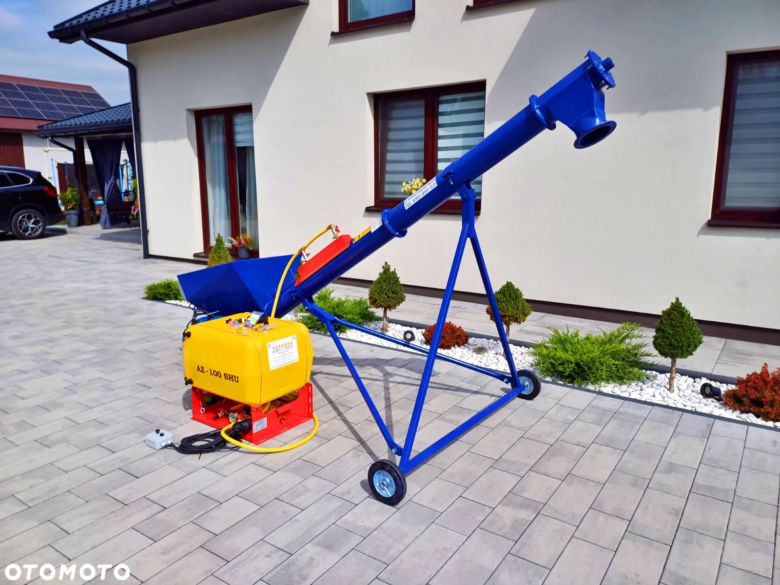 Zaprawiarka do zboża nasion + żmijka do zboża FI 140 + wózek - 5
