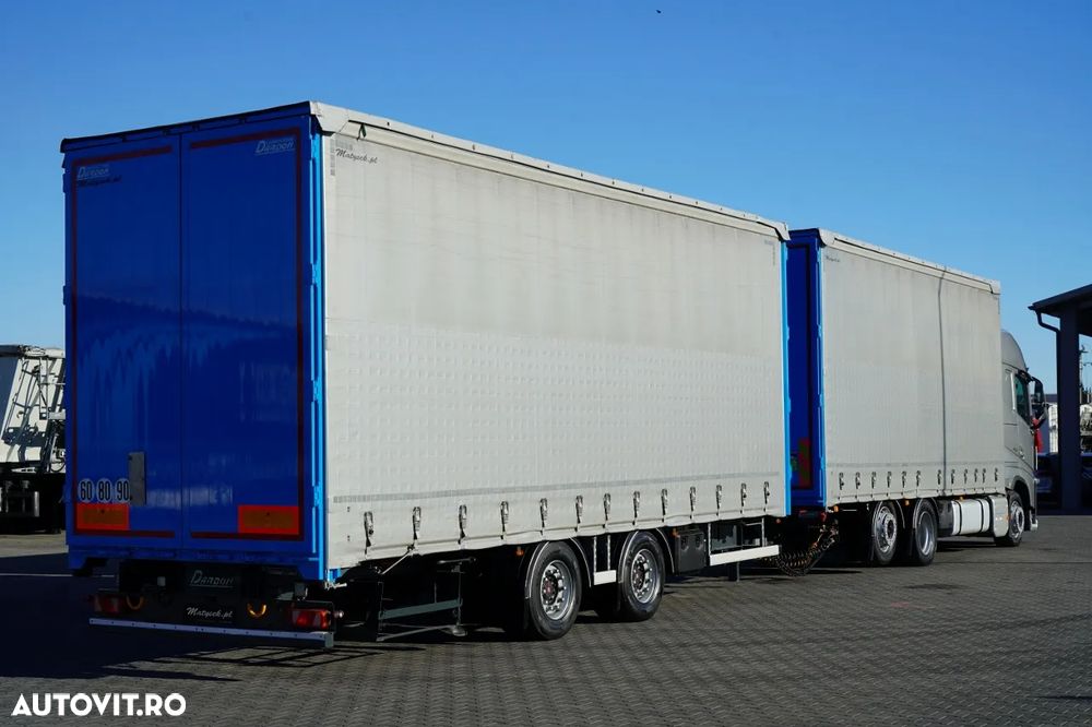 Volvo FH 460 / TRAVEL TANDEM / 120 M3 / AER CONDIȚIONAT PARCARE / AXĂ RIDICATĂ ȘI DE DIRECȚIE / PODEA REZISTENTĂ / + REMORCĂ FRUEHAUF 8,10 M / SAF / - 7