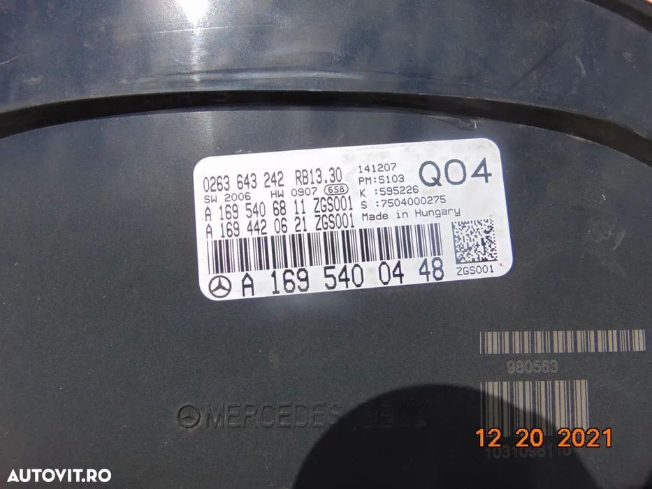 Ceasuri bord Mercedes A Class w169 1.5 benzina B Class w245 cutie auto - 6