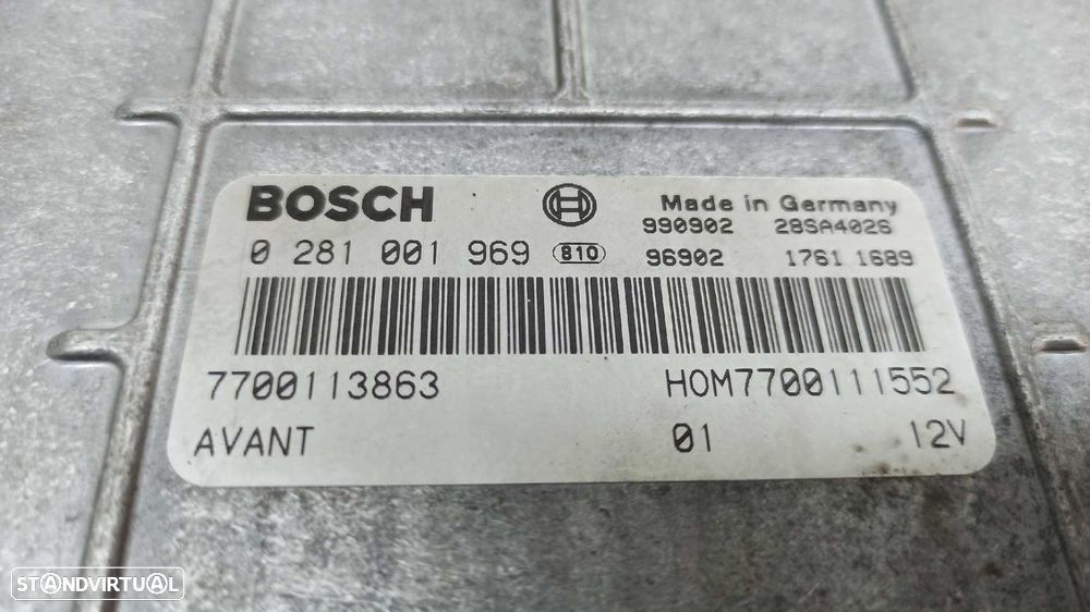 CENTRALINA DO MOTOR UCE RENAULT MEGANE I FASE 2 BERLINA (BA0) 1.9 D RT - 3